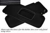 WHITE STITCH FITS AUDI TT MK2 COUPE 2006-2013 2X SUN VISORS LEATHER COVERS ONLY