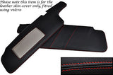 RED STITCH FITS RANGE ROVER P38 1994-2002  2X SUN VISORS LEATHER COVERS ONLY