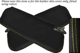 YELLOW STITCH FITS HUMBER SCEPTRE HILLMAN HUNTER 2X SUN VISORS LEATHER COVER