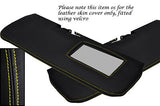 YELLOW STITCHING FITS LOTUS ELAN M100 2X SUN VISORS LEATHER COVERS ONLY