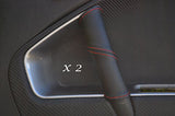RED STITCHING FITS ALFA ROMEO MITO 2X DOOR HANDLE LEATHER COVERS ONLY CUSTOM NEW