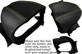 YELLOW STITCHING FITS LOTUS ELISE 2008-2013 SPEEDO GAUGE HOOD LEATHER COVER ONLY