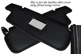 WHITE STITCH FITS BMW 3 SERIES E21 75-84 2X SUN VISORS LEATHER COVERS ONLY