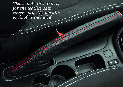 RED STITCHING FITS RENAULT CLIO 2013+ LEATHER HANDBRAKE GAITER ONLY CUSTOM NEW