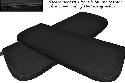BLACK STITCH FITS VW TYPE 2 T2 CAMPERVAN 68-79 2X SUN VISORS LEATHER COVERS ONLY