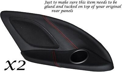 RED STITCH FITS HONDA CIVIC TYPE R 06-11 2X REAR PANEL TRIM LEATHER COVERS ONLY