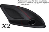 RED STITCH FITS HONDA CIVIC TYPE R 06-11 2X REAR PANEL TRIM LEATHER COVERS ONLY