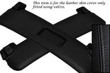 BLACK STITCHING FITS BMW Z4 E85 2X SUN VISORS LEATHER COVERS ONLY CUSTOM NEW