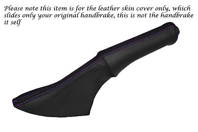 PURPLE STITCHING FITS SMART ROADSTER 2003-2005 LEATHER HANDBRAKE GAITER
