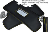 YELLOW STITCH FITS FORD FIESTA MK4 MK5 95-01 2X SUN VISORS LEATHER COVERS ONLY