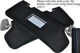 BLUE STITCH FITS FORD FIESTA MK4 MK5 95-01 2X SUN VISORS LEATHER COVERS ONLY