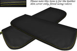 YELLOW STITCH FITS VW TYPE 2 T2 CAMPERVAN 68-79 2X SUN VISORS LEATHER COVERS