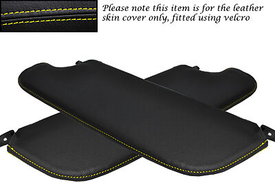 YELLOW STITCH FITS ALFA ROMEO SPIDER 105 66-77 2X SUN VISORS LEATHER COVER ONLY