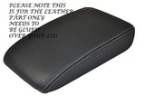 WHITE STITCH FITS VW GOLF MK5 MK6 ANTHRACITE DARK GREY LEATHER ARMREST COVER