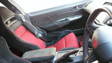 RED STITCHING FITS HONDA CIVIC TYPE R 06-11 2X FRONT DOOR CARD TRIM SUEDE COVERS