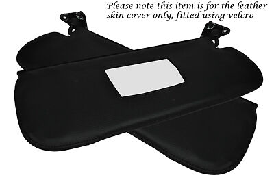 BLACK STITCHING FITS RELIANT SCIMITAR 2X SUN VISORS LEATHER COVERS ONLY