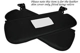 BLACK STITCHING FITS RELIANT SCIMITAR 2X SUN VISORS LEATHER COVERS ONLY