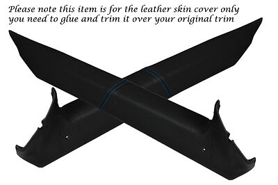 BLUE STITCH FITS CORVETTE C4 84-96 2X PILLAR DOOR TRIM LEATHER SKIN COVER ONLY