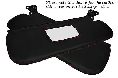 RED STITCHING FITS RELIANT SCIMITAR 2X SUN VISORS LEATHER COVERS ONLY CUSTOM NEW