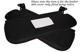 RED STITCHING FITS RELIANT SCIMITAR 2X SUN VISORS LEATHER COVERS ONLY CUSTOM NEW