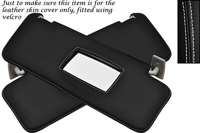WHITE STITCH FITS MERCEDES C CLASS W202 93-00 2X SUN VISORS LEATHER COVERS ONLY