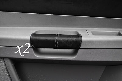 GREY STITCHING FITS CHRYSLER 300C CRD 06-11 2XFRONT DOOR HANDLE BLACK LTHR COVER