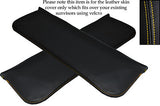 YELLOW STITCHING FITS MORRIS MINOR 1000 55-71 2X SUN VISORS LEATHER COVERS ONLY