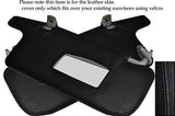 FITS SUBARU LEGACY 1998-2003 2X SUN VISORS LEATHER COVERS ONLY BLACK STITCH