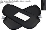 BLACK STITCH FITS CITROEN SAXO 1996-2004 2X SUN VISORS LEATHER COVERS CUSTOM NEW