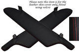 RED STITCH FITS VW T4 TRANSPORTER CARAVELLE CAMPER 2X SUN VISORS LEATHER COVERS