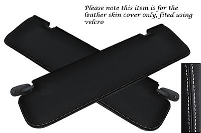 WHITE STITCHING FITS MERCEDES VITO W638 96-03 2X SUN VISORS LEATHER COVERS ONLY