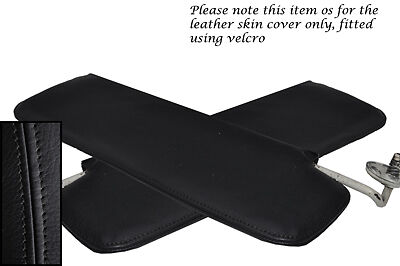 BLACK STITCH FITS LOTUS ELAN PLUS 2  2X SUN VISORS LEATHER COVERS ONLY