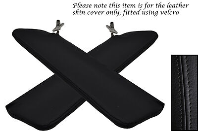BLACK STITCHING FITS LOTUS ELAN 2X SUN VISORS LEATHER COVERS ONLY CUSTOM NEW
