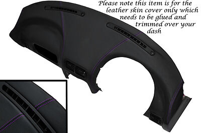 PURPLE STITCHING FITS MG MGF MGTF 1995-2005  DASH DASHBOARD LEATHER COVER ONLY