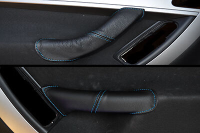 BLUE STITCH FITS CITROEN C4 GRAND PICASSO 06-13 2X FRONT DOOR HANDLE COVERS