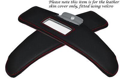 RED STITCHING FITS SMART ROADSTER 03-05 2X SUN VISORS LEATHER COVERS ONLY
