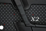 BLACK STITCH FITS ALFA ROMEO 33 2X REAR DOOR HANDLE LEATHER COVERS ONLY