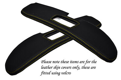 YELLOW STITCH FITS BMW Z3 1995-2003 2X SUN VISORS LEATHER COVERS ONLY CUSTOM NEW