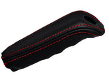 RED STITCH FITS BMW 5 SERIES E34 88-96 HANDBRAKE HANDLE LEATHER COVER ONLY