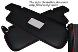 RED STITCH FITS BMW 3 SERIES E21 75-84 2X SUN VISORS LEATHER COVERS ONLY