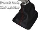 RED STITCHING FITS KIA RIO 2011+ LEATHER GEAR GAITER CUSTOM NEW MADE IN UK