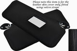 BLACK STITCHING FITS MAZDA RX7 1979-1985 2X SUN VISORS LEATHER COVERS ONLY