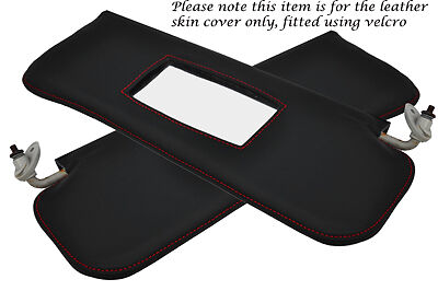 RED STITCHING FITS MG MGB GT V8 1973-1976 2X SUN VISORS LEATHER COVERS ONLY