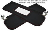 RED STITCHING FITS MG MGB GT V8 1973-1976 2X SUN VISORS LEATHER COVERS ONLY