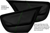 GREEN STITCHING FITS VW LUPO 98-05 2X REAR DOOR CARD LEATHER SKIN COVERS ONLY