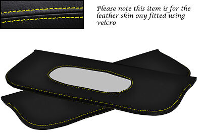 YELLOW STITCHING FITS TRIUMPH HERALD 2X SUN VISORS LEATHER COVERS ONLY