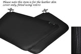 BLACK STITCHING FITS FORD TRANSIT CONNECT 2X SUN VISORS LEATHER COVERS ONLY