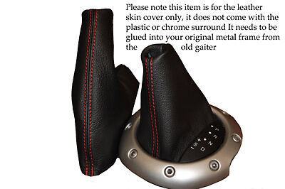 RED STITCHING FITS MG MGTF 99-05 AUTO AUTOMATIC LEATHER GEAR & HANDBRAKE GAITERS