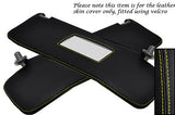 YELLOW STITCH FITS ALFA ROMEO 145 146 1994-2001 2X SUN VISORS LEATHER COVER ONLY