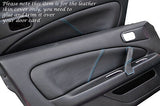 BLUE STITCH FITS NISSAN SILVIA 200SX S15 1999+ 2 X DOOR CARD TRIM LTHR COVERS